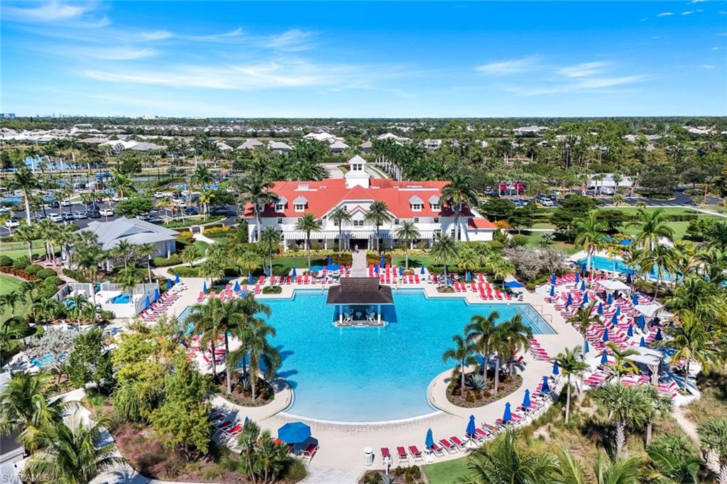4905 Andros Drive Naples, FL 34113 - Photo 24 of 45 Aerial view of a pool area