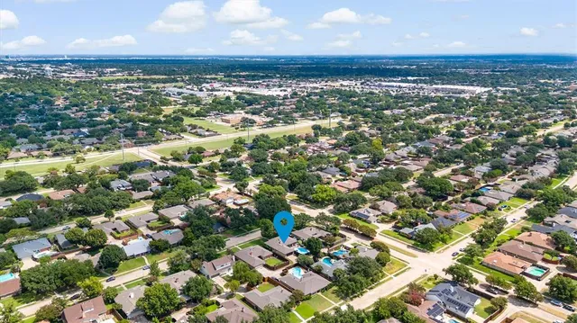 an aerial view of multiple house