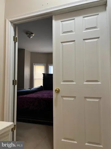 a view of front door and closet area