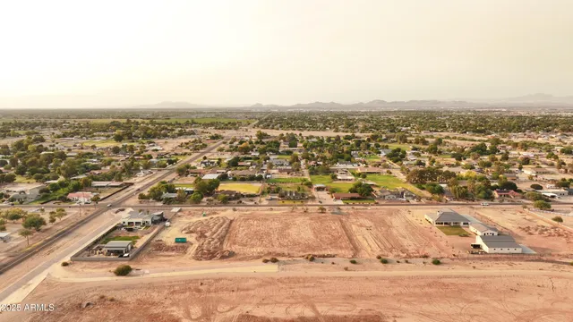 an aerial view of multiple house