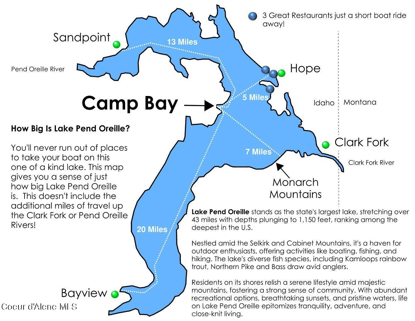 Lot 16 Camp Bay Road Sagle, ID 83860 - Photo 5 of 36 Camp Bay Boat Milage Image