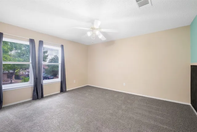 an empty room with a window