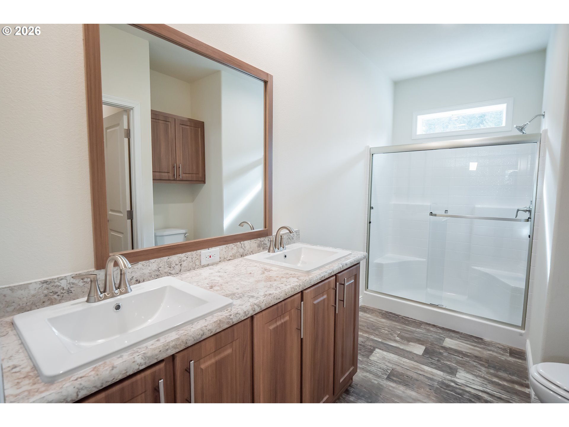 42276 Winberry Creek Road Fall Creek, OR 97438 - Photo 15 of 30 a bathroom with a sink and a mirror