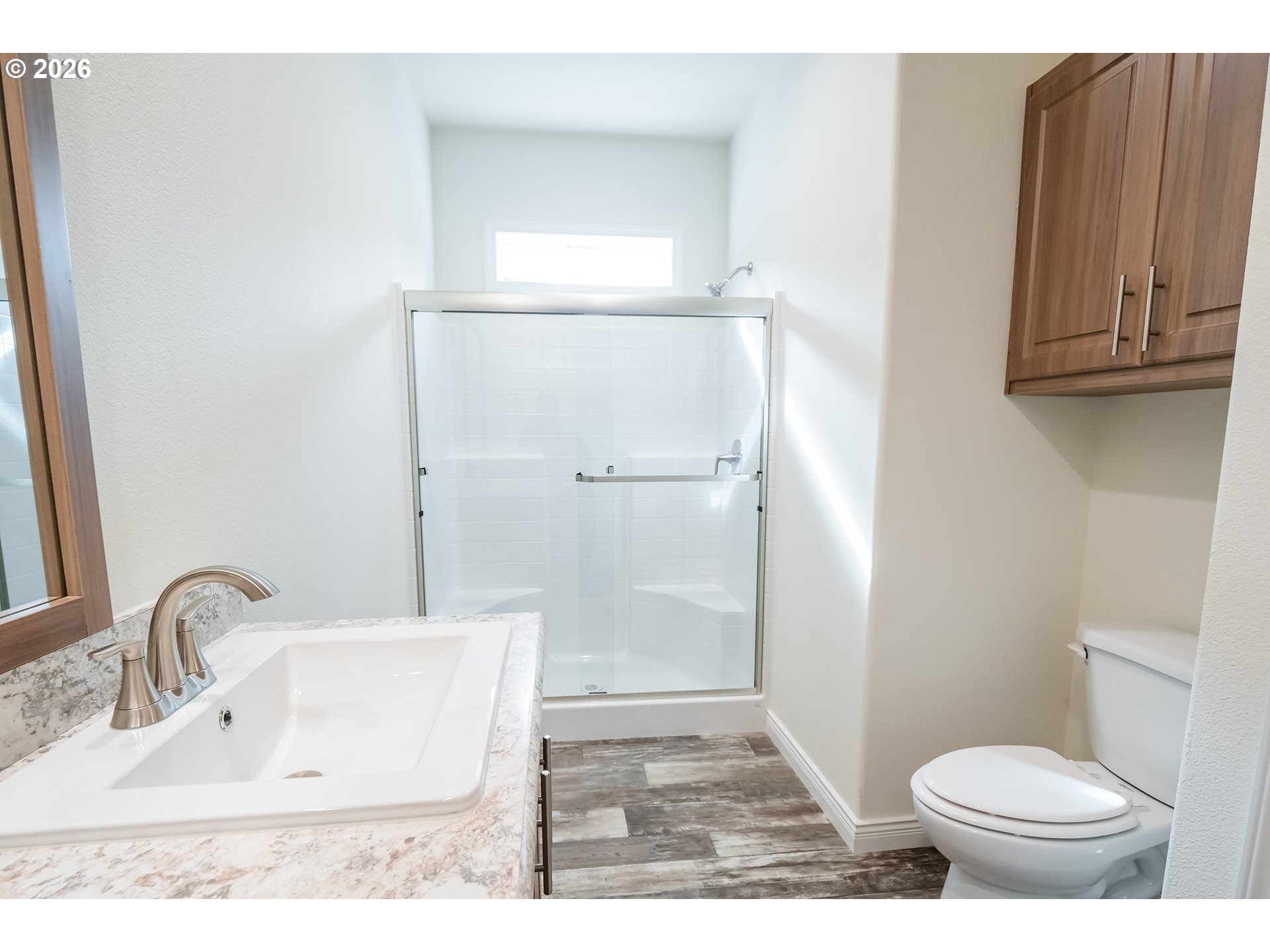 42276 Winberry Creek Road Fall Creek, OR 97438 - Photo 16 of 30 a bathroom with a sink and a mirror