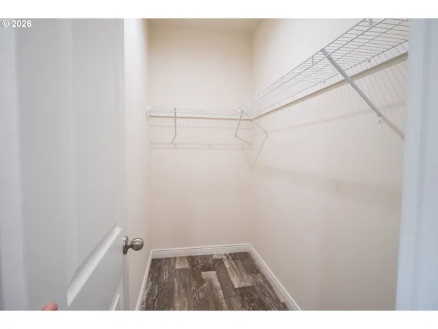 a view of small space with empty racks