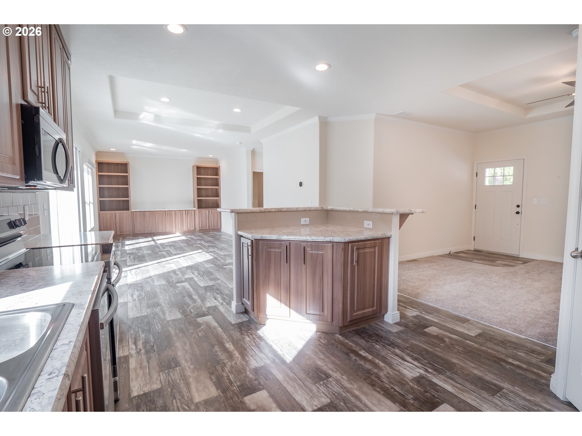 42276 Winberry Creek Road Fall Creek, OR 97438 - Photo 5 of 30 a view of a kitchen with wooden floor