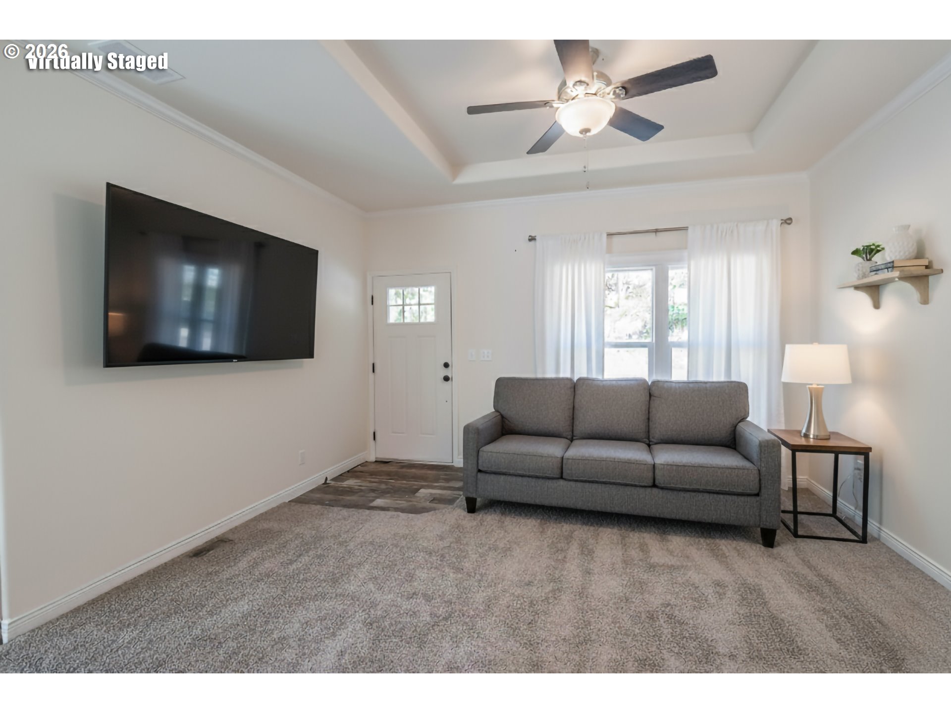 42276 Winberry Creek Road Fall Creek, OR 97438 - Photo 7 of 30 a living room with furniture and a flat screen tv