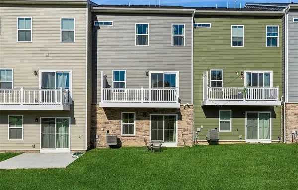 a large building with a garden