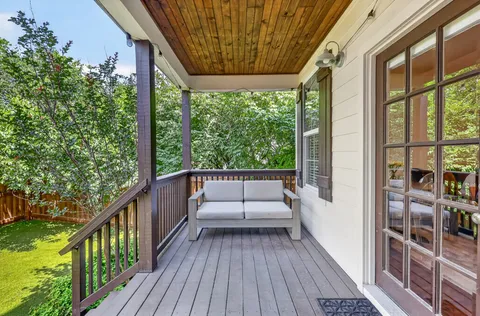 a view of balcony with couch