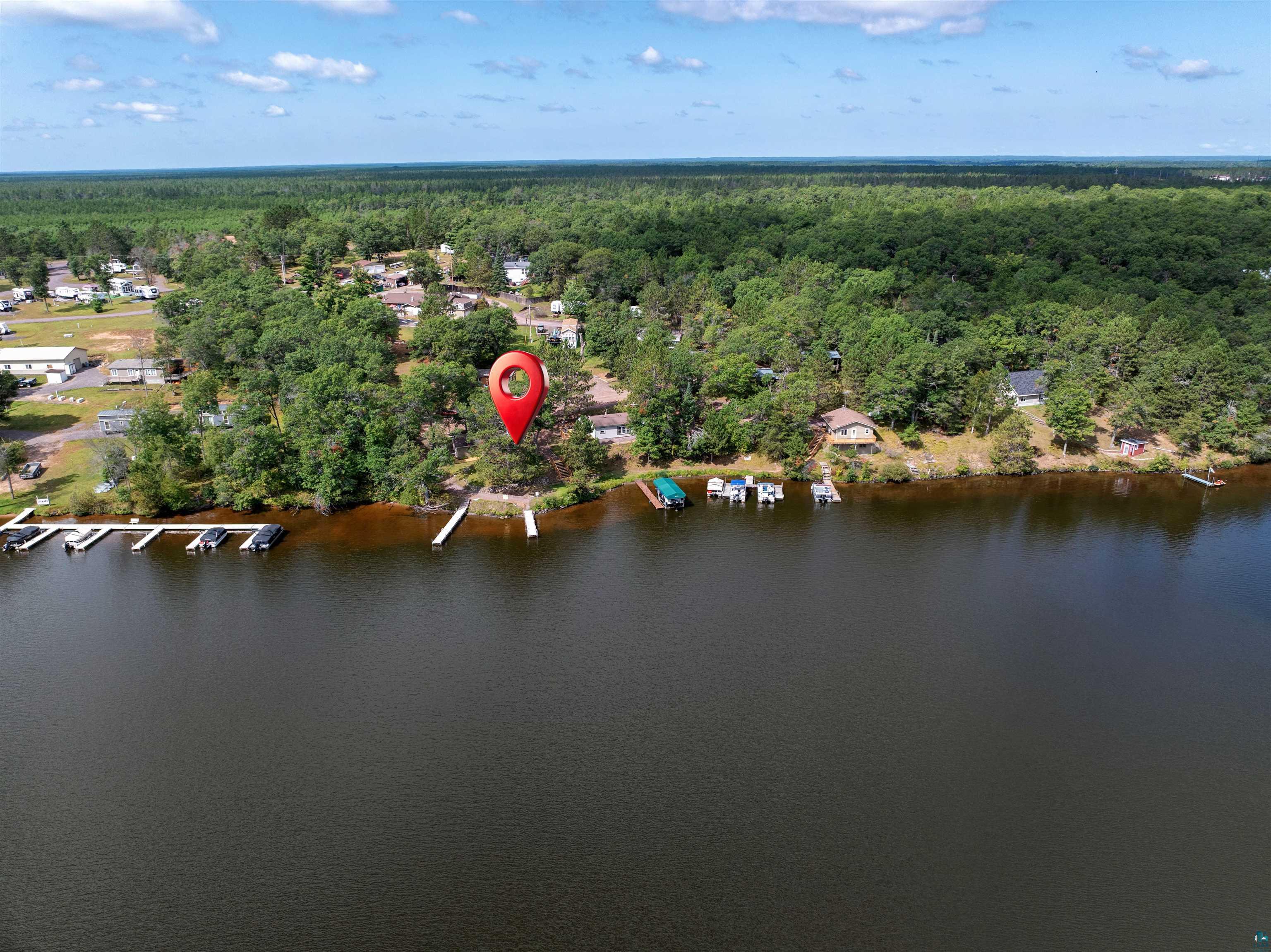 6833 View Point Lodge Road, Unit 13 Gordon, WI 54838 - Photo 26 of 32 Aerial view of a large body of water