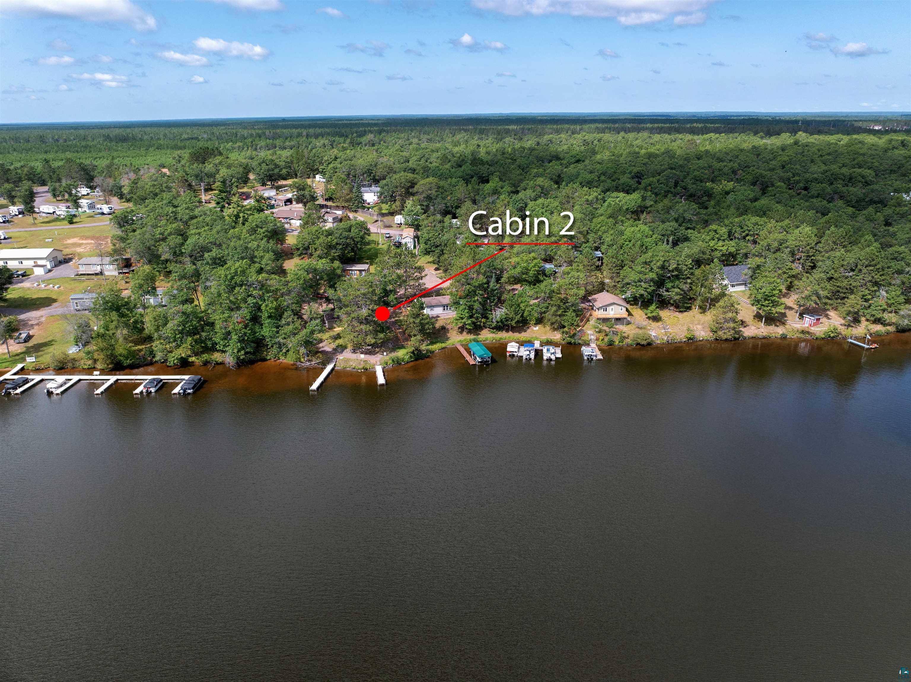 6833 View Point Lodge Road, Unit 13 Gordon, WI 54838 - Photo 27 of 32 Aerial view of a nearby body of water