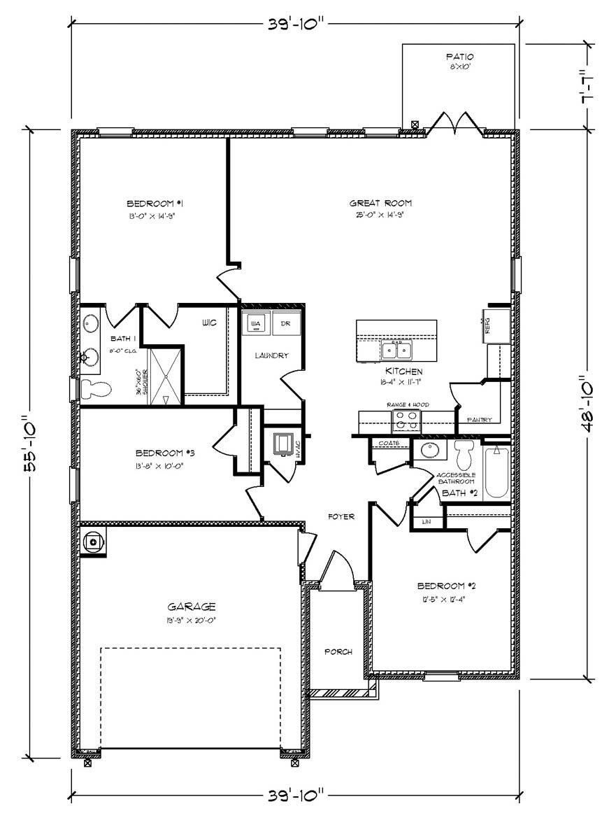 4408 Marine Loop Crestview, FL 32539 - Photo 40 of 40 LISMORE A FE FLOOR PLAN