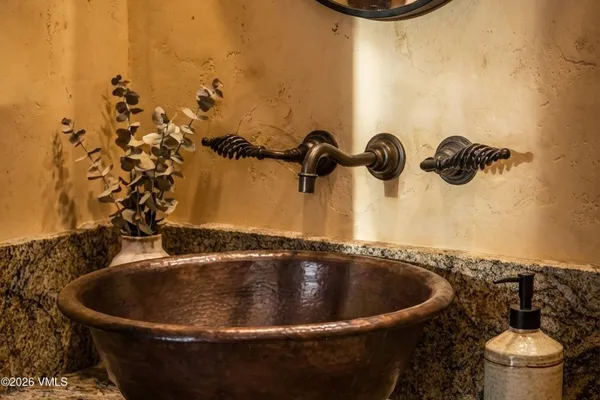 a view of a sink in a bathroom