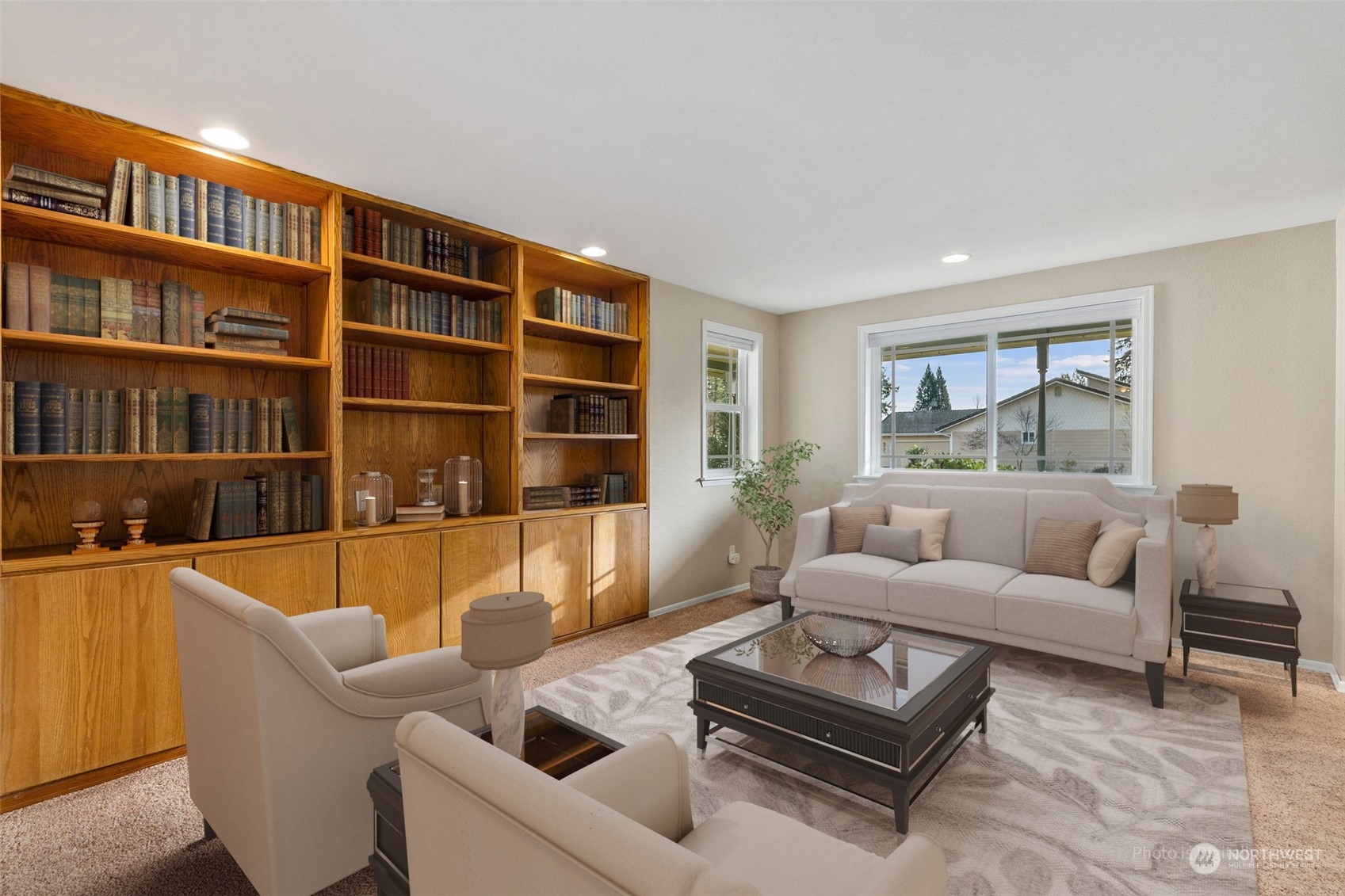2517 Walnut Loop Northwest Olympia, WA 98502 - Photo 9 of 38 a living room with furniture and a large window