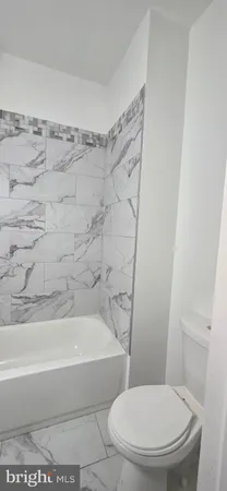 a bathroom with a toilet and a bathtub