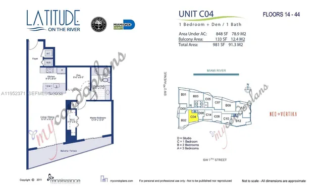 $2,860 | 185 Southwest 7th Street, Unit 3704, Miami, FL 33130
