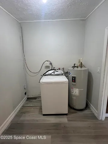 a utility room with a washer and dryer