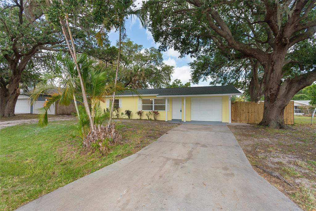 Long Driveway to One-Car Garage