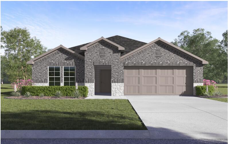 2234 150th Place Lubbock, TX 79423 - Photo 22 of 22 a front view of a house with a yard and garage