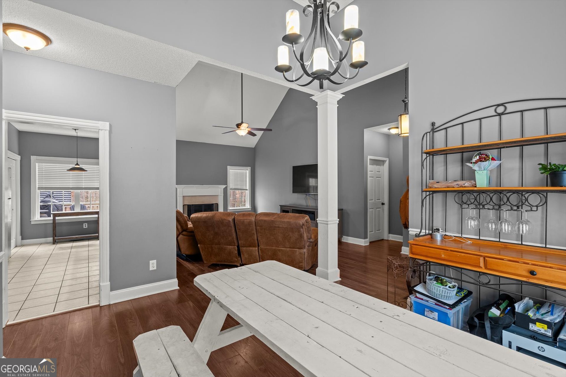 238 James Allen Place Temple, GA 30179 - Photo 19 of 43 a living room with furniture and a wooden floor