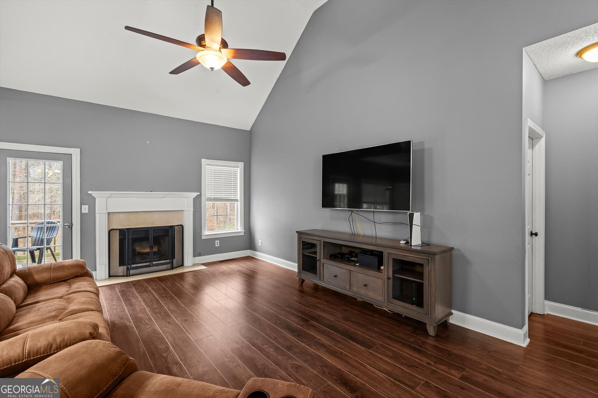 238 James Allen Place Temple, GA 30179 - Photo 8 of 42 a living room with furniture fireplace and flat screen tv