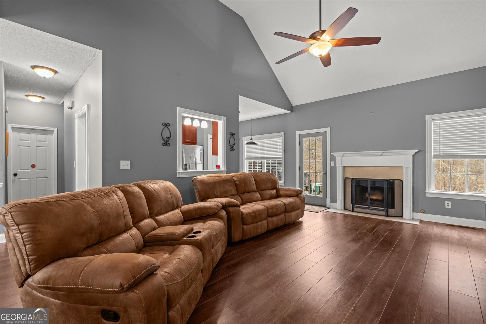 238 James Allen Place Temple, GA 30179 - Photo 9 of 42 a living room with furniture and a fireplace