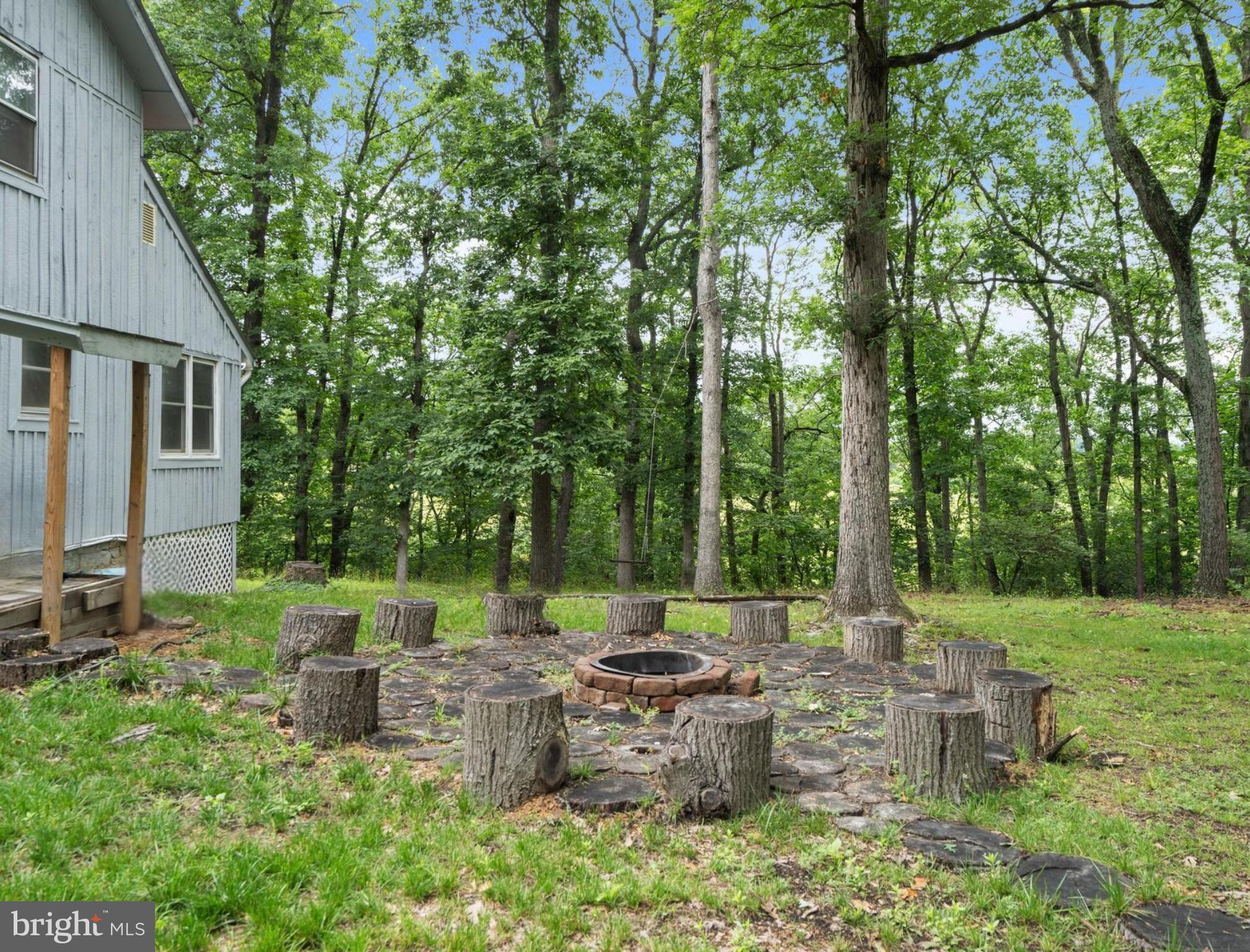 265 Slate Lane Stephenson, VA 22656 - Photo 25 of 29 a view of a backyard with table and chairs potted plants and large tree