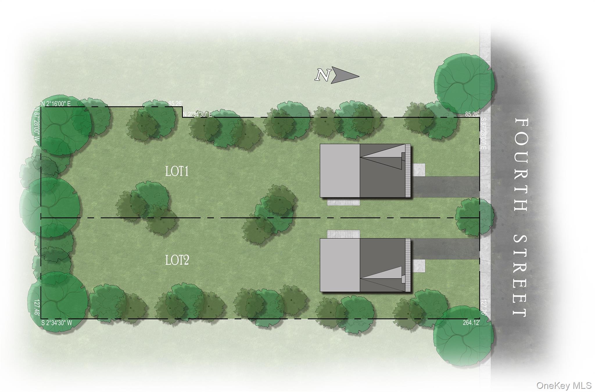 122 4th Street St. James, NY 11780 - Photo 2 of 36 a aerial view of a house with a yard and potted plants