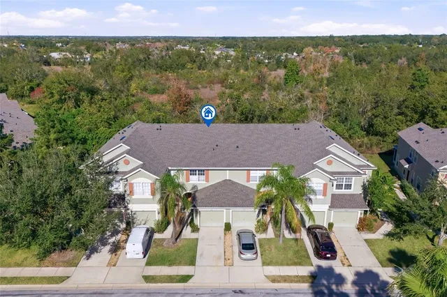 an aerial view of multiple house