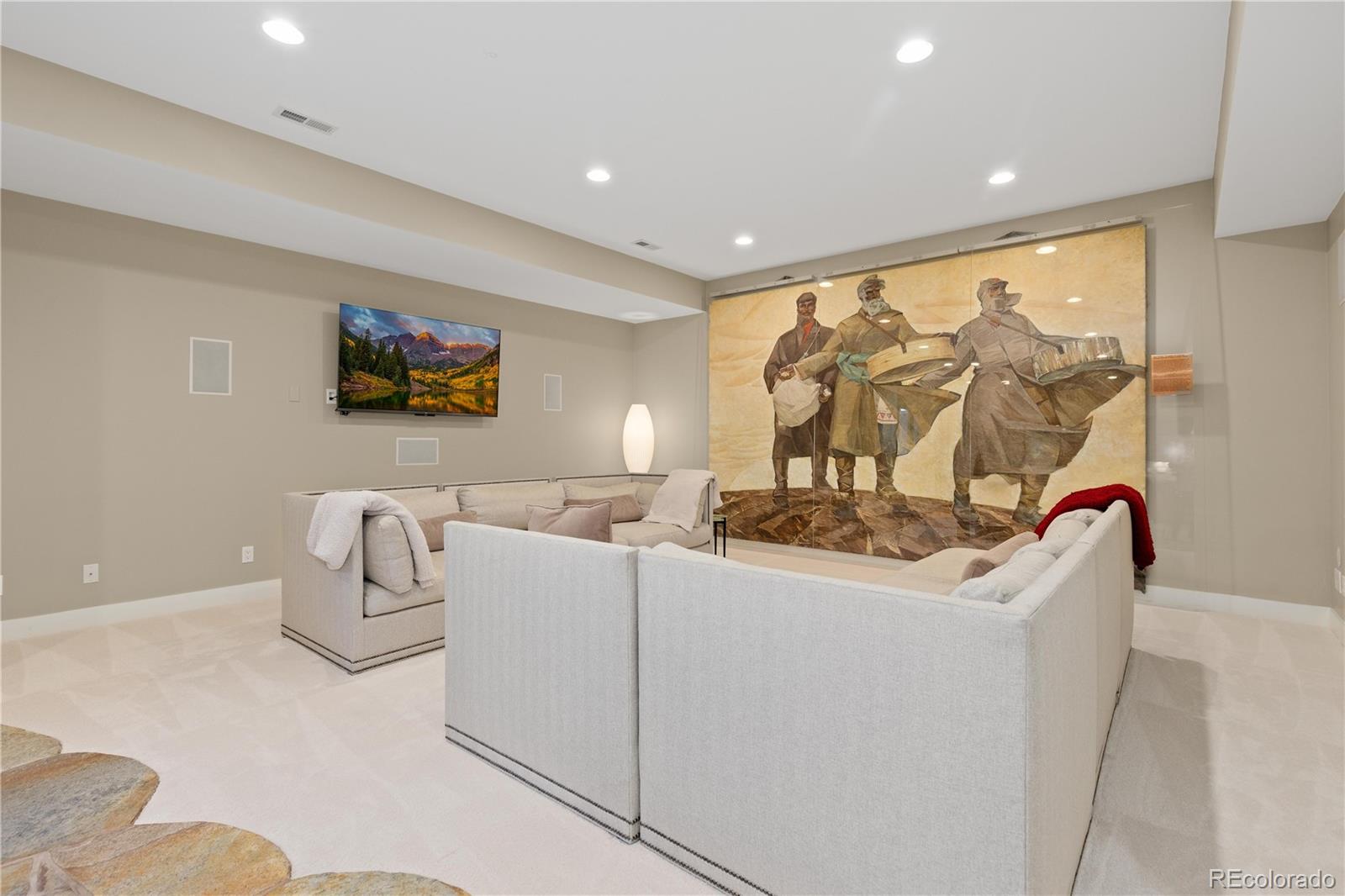 800 Grant Place Boulder, CO 80302 - Photo 22 of 50 a living room with furniture and a flat screen tv