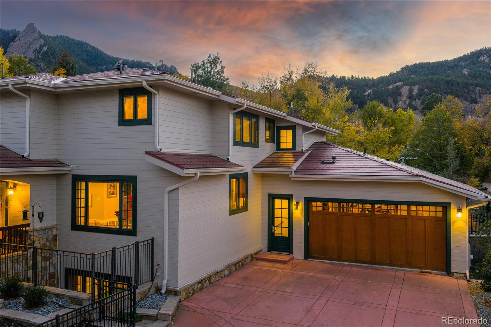800 Grant Place Boulder, CO 80302 - Photo 43 of 50 a front view of a house with yard and garage