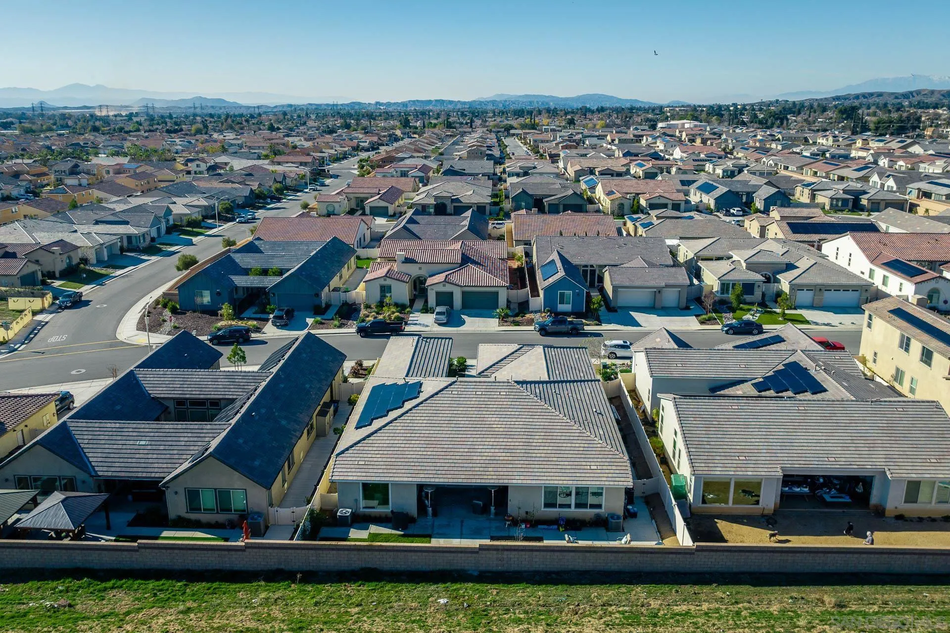 1712 Starlight Avenue Beaumont, CA 92223 - Photo 61 of 69 an aerial view of a house with garden space and lake view