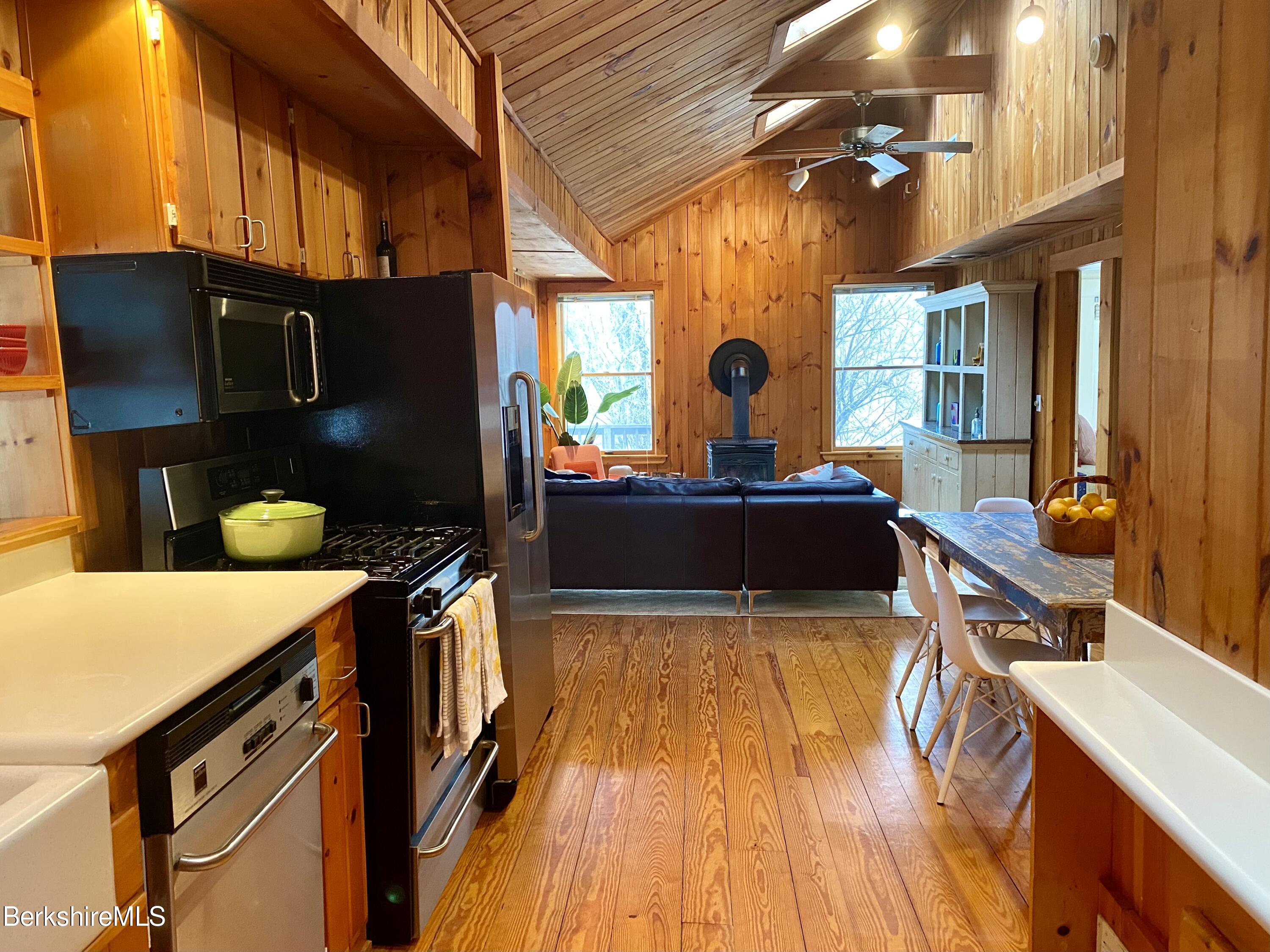 Kitchen through to living and dining