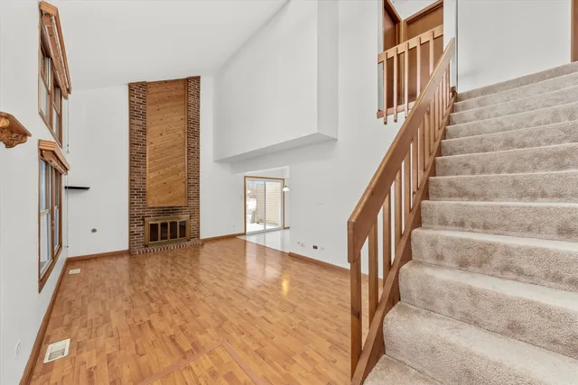 a view of an entryway with staircase