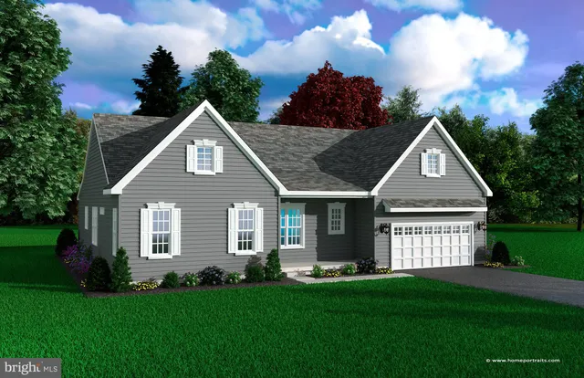 a front view of a house with a garden and porch