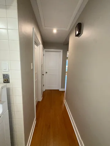 a view of hallway with stairs