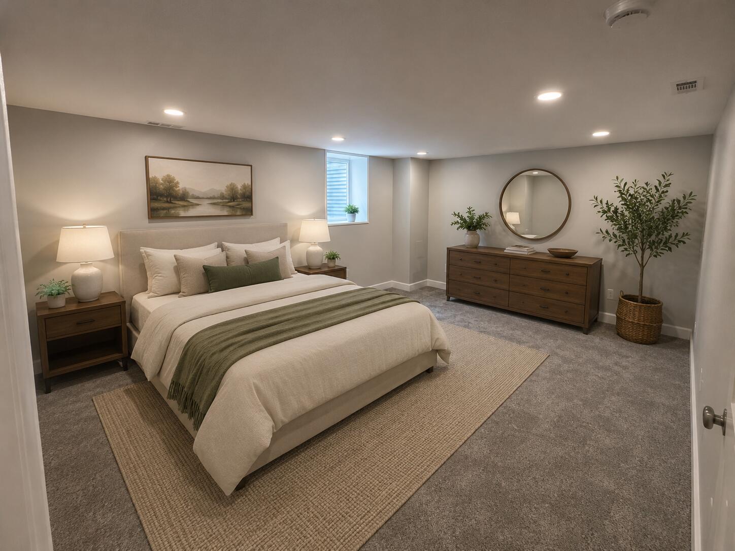 408 Cherry Hill Road Dyer, IN 46311 - Photo 20 of 31 a bedroom with a bed mirror and a night stand