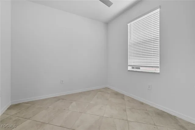 an empty room with an entryway