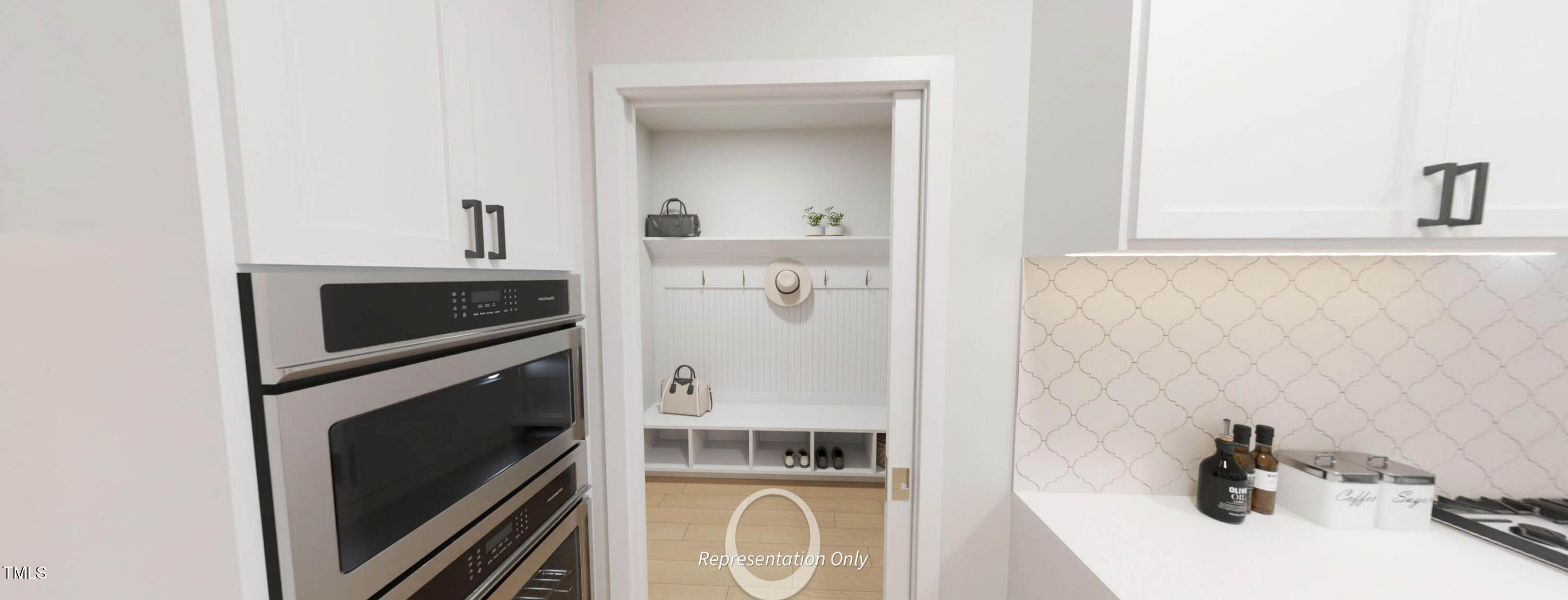 8733 Maxine Street Willow Spring, NC 27592 - Photo 10 of 34 a bathroom with a sink and a mirror
