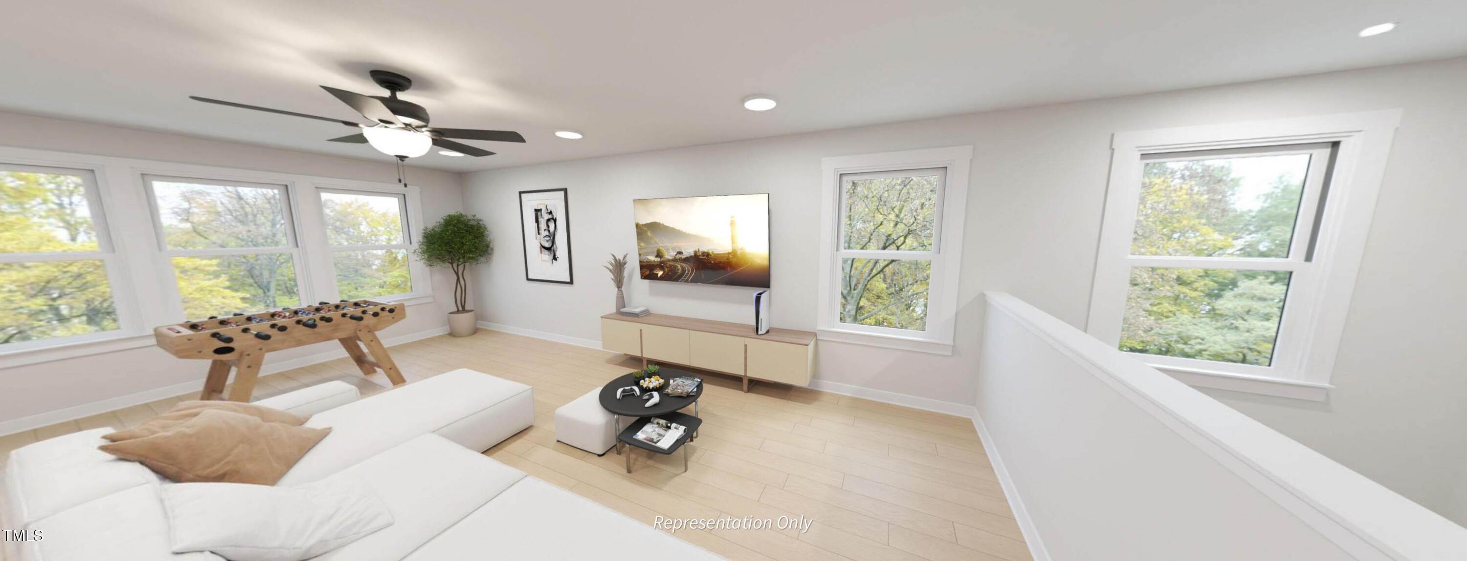 8733 Maxine Street Willow Spring, NC 27592 - Photo 13 of 34 a living room with furniture and a large window