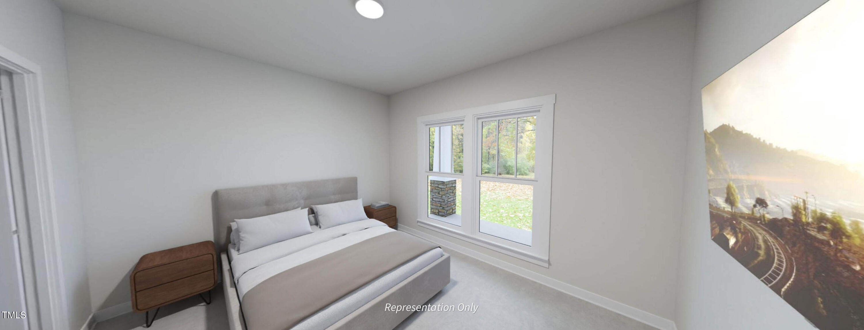 8733 Maxine Street Willow Spring, NC 27592 - Photo 27 of 34 a bedroom with a bed and a window