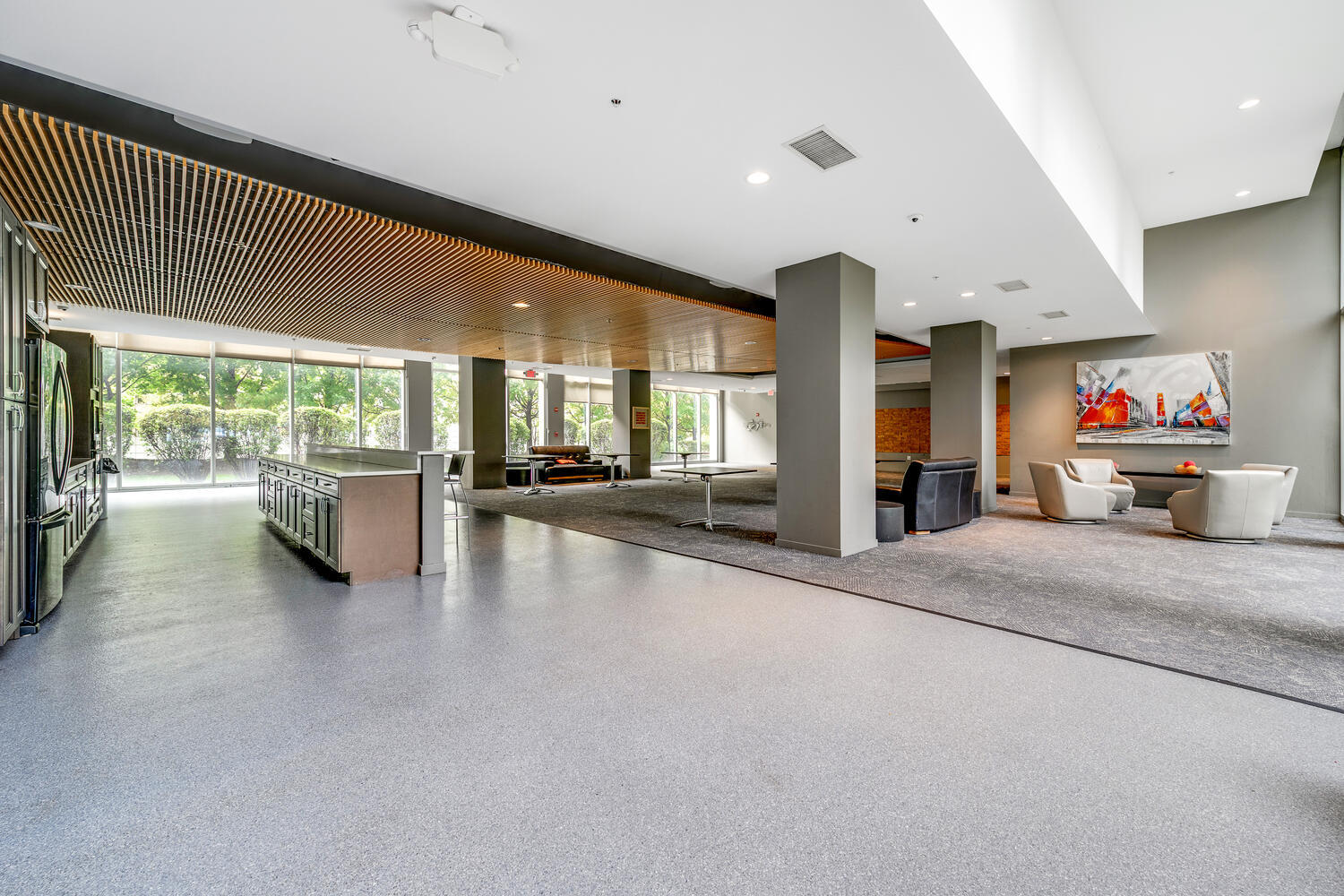 9655 Woods Drive, Unit 507 Skokie, IL 60077 - Photo 21 of 27 a lobby with furniture and floor to ceiling window