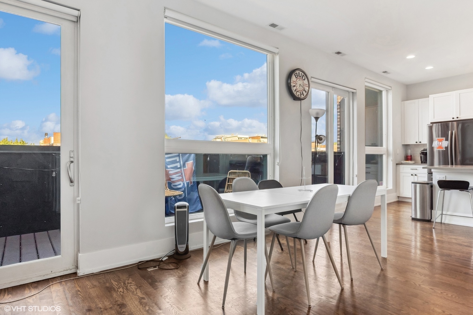 3719 North Seminary Avenue Chicago, IL 60613 - Photo 4 of 26 a view of a dining room with furniture window and wooden floor