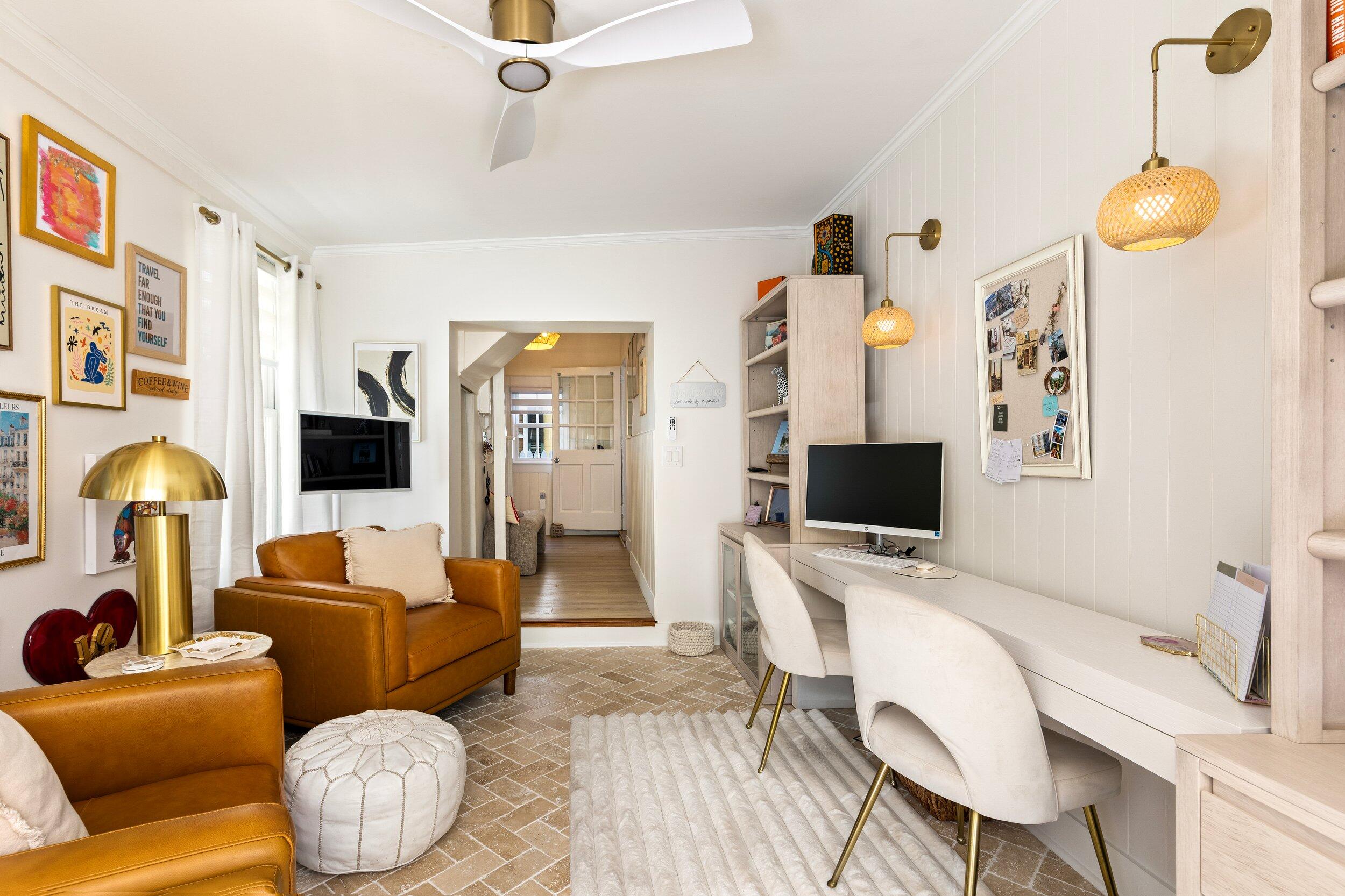 1420 White Street Key West, FL 33040 - Photo 24 of 48 a living room with furniture and a flat screen tv