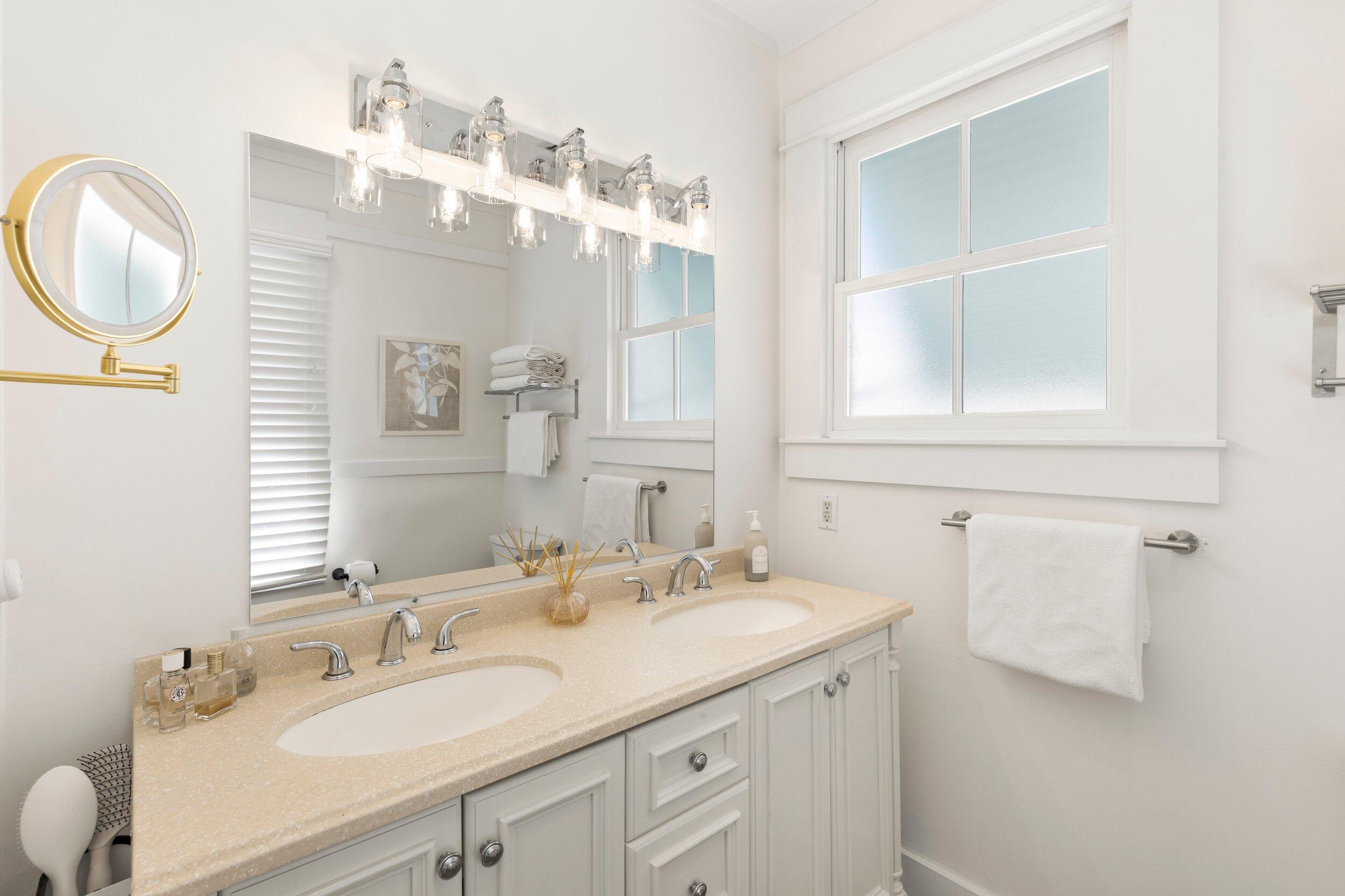 1420 White Street Key West, FL 33040 - Photo 29 of 48 a bathroom with a double vanity sink and a mirror