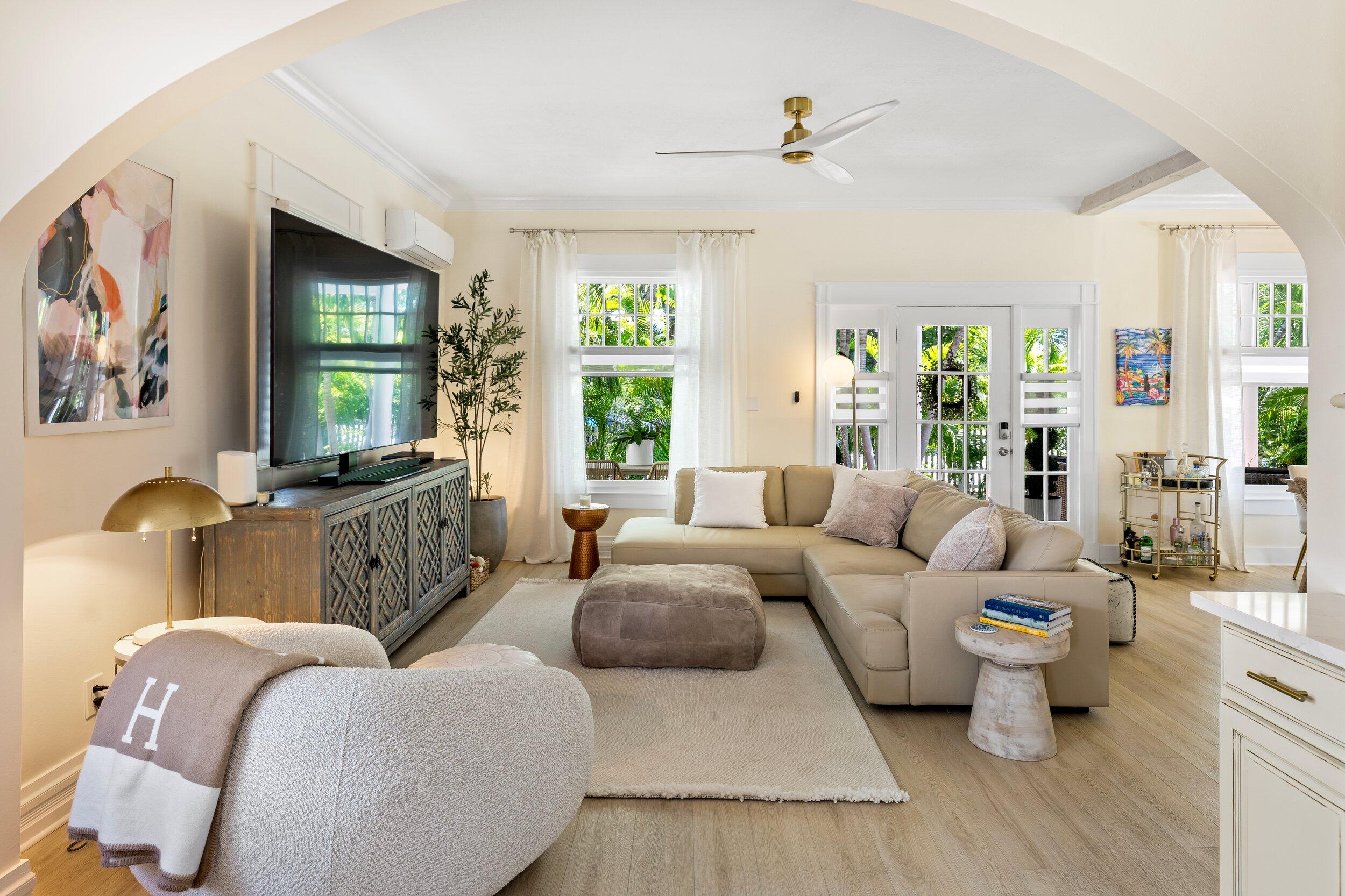 1420 White Street Key West, FL 33040 - Photo 6 of 48 a living room with furniture and a large window