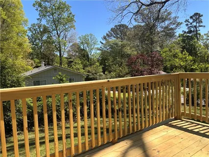 a view of a wooden fence
