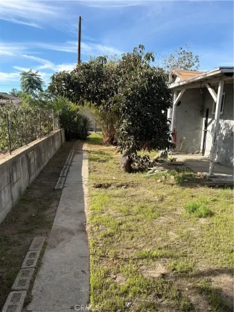 a view of a balcony with an outdoor space