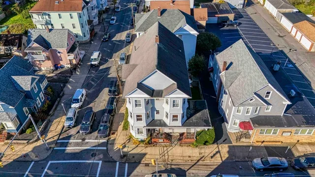 an aerial view of a city