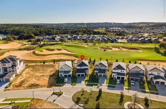 an aerial view of a city